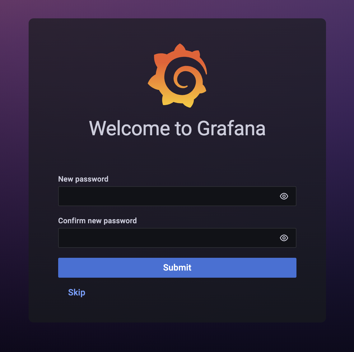 grafana changepassword