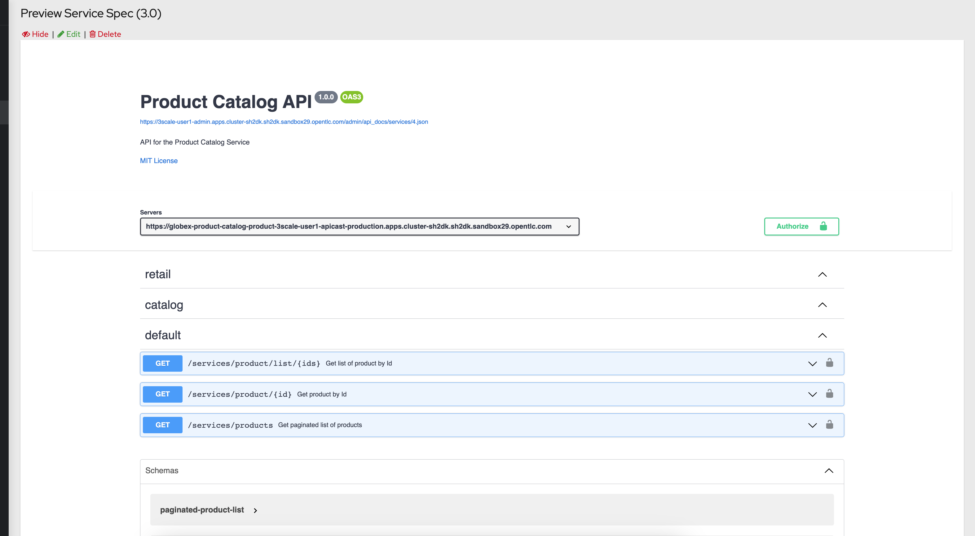 apim activedoc view