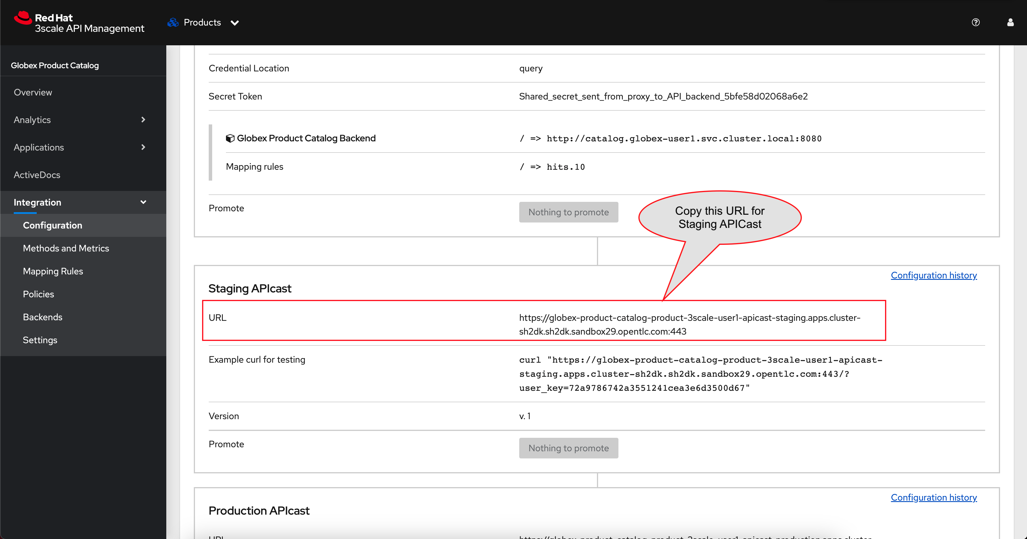 apim staging url